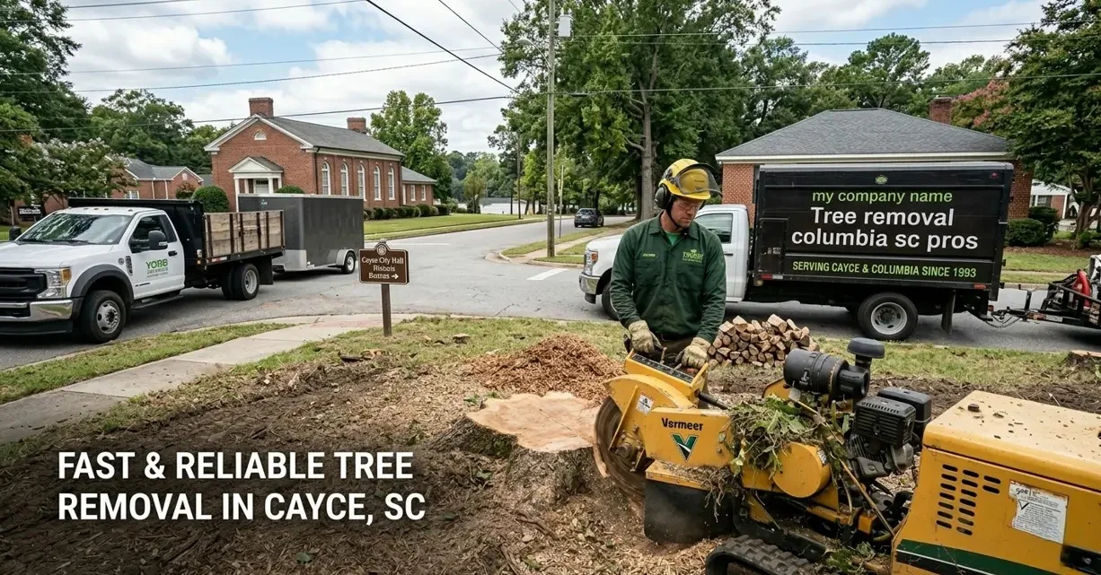 Geo-tagged tree removal job site photo in West Columbia SC