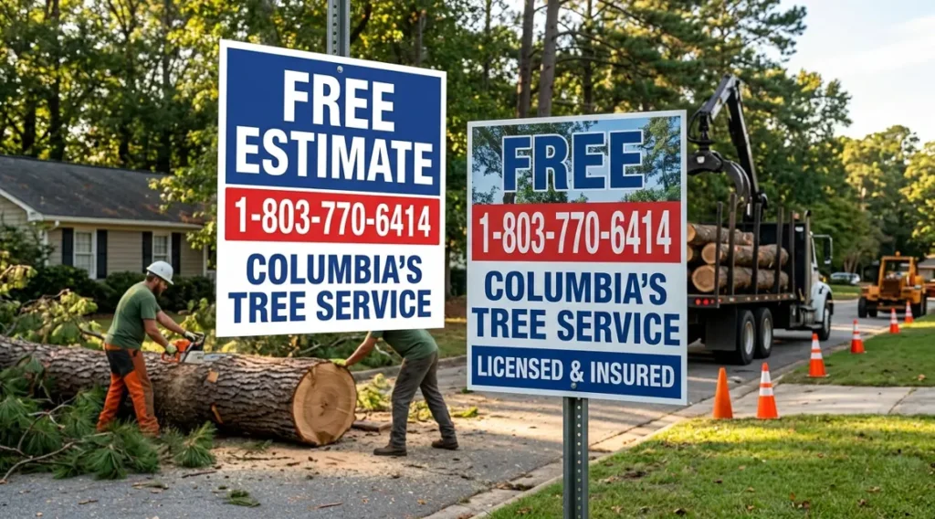 Tree removal specialist providing a free estimate to a homeowner in Lexington and nearby surrounding areas.